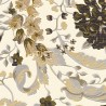 Versace|Papel pintado Versace floral ornamental crema, dorado y negro|Damasco
