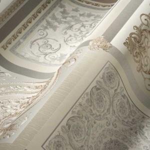Versace|Papier peint Versace baroque rouge et or|Damas 2