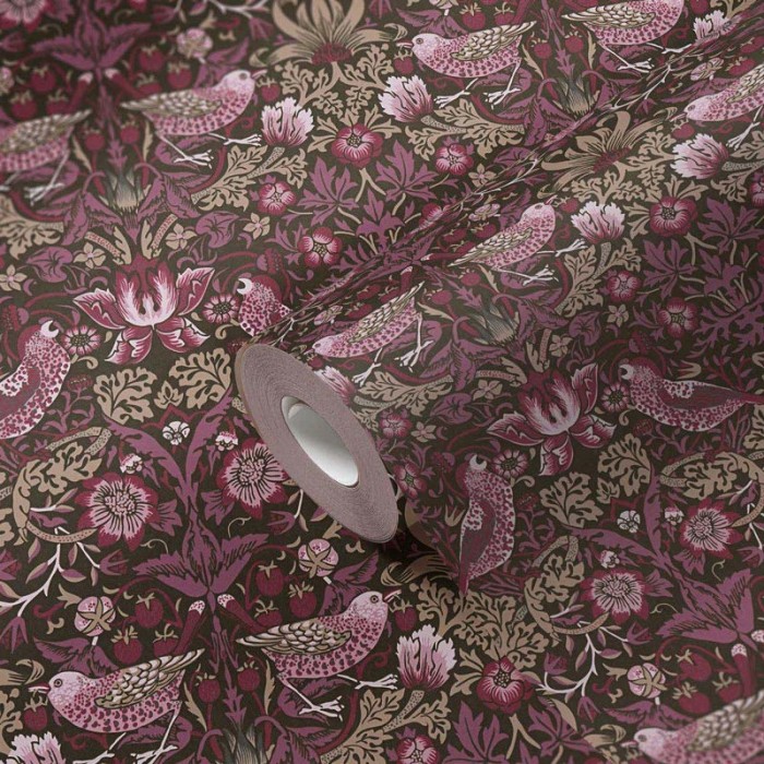 Architects Paper|Papel pintado barroco moderno de flores, bayas y pájaros|Flores Romántico