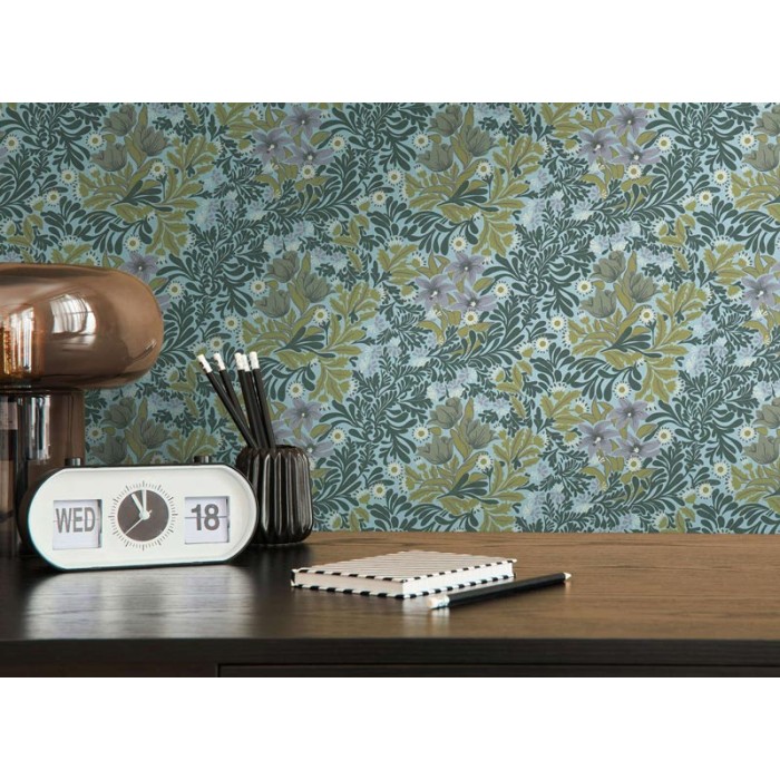 Architects Paper|Green floral wallpaper with climbing plants|Wallpaper