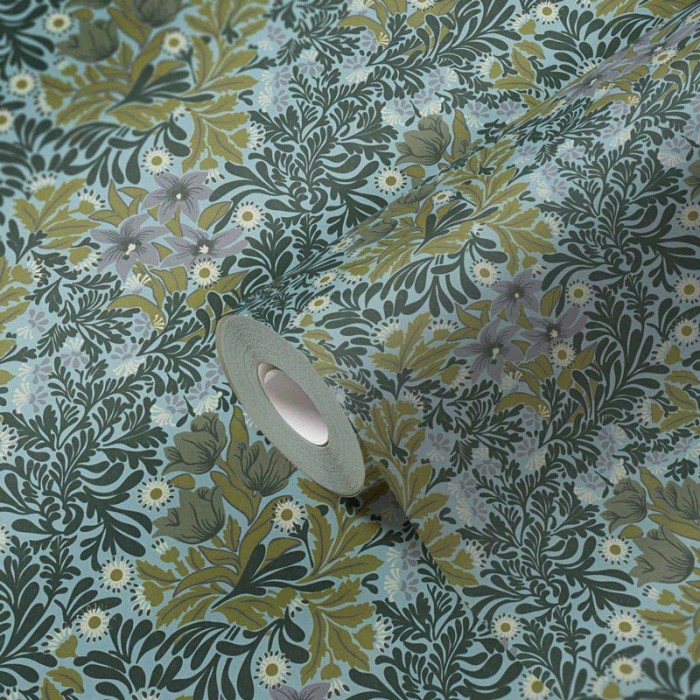 Architects Paper|Florale Tapete in Grün mit Rankpflanzen|Tapeten