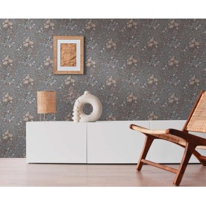 Architects Paper|Papel pintado floral estilo ingles flores grises y beige|Papel Pintado 2