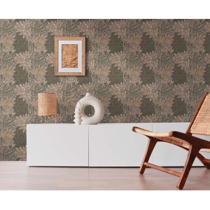 Architects Paper|Green climbing plant wallpaper with fuchsia flowers|Wallpaper 2