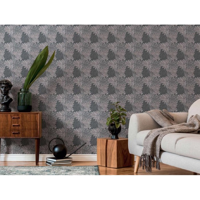 Papel pintado floral estilo ingles flores grises y beige - Architects Paper Art Of Eden 390585