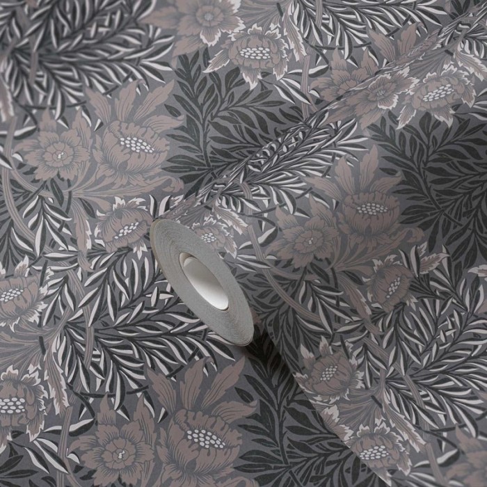 Architects Paper|Englische Blumentapete mit grauen und beigen Blumen|Tapeten