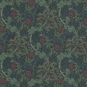 Architects Paper|Green climbing plant wallpaper with fuchsia flowers|Wallpaper