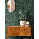 Architects Paper|Green climbing plant wallpaper with fuchsia flowers|Wallpaper