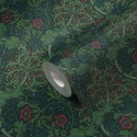 Architects Paper|Green climbing plant wallpaper with fuchsia flowers|Wallpaper