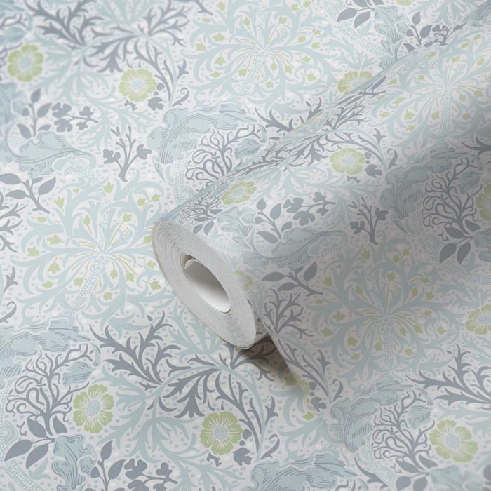 Architects Paper|Florale Tapete in Pastellgrün und Grau|Tapeten