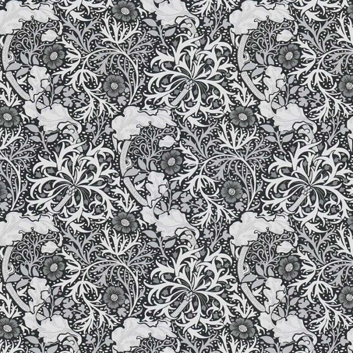 Architects Paper|Papel pintado floral blanco y negro, plantas trepadoras|Papel Pintado