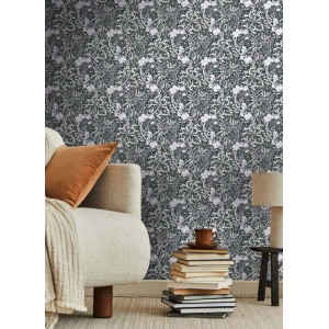 Architects Paper|Green climbing plant wallpaper with fuchsia flowers|Wallpaper 2