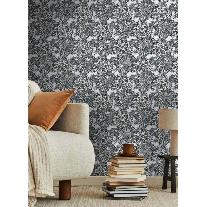 Architects Paper|Black and white floral wallpaper with climbing plants|Wallpaper