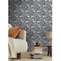 Architects Paper|Papier peint floral noir et blanc plantes grimpantes|Papier Peint