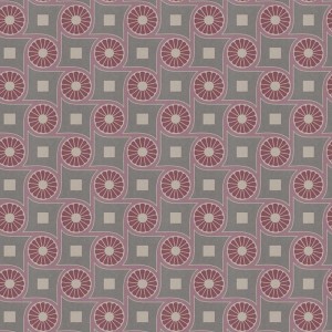 Architects Paper|Papel pintado moderno gris con círculos estilo retro|Retro