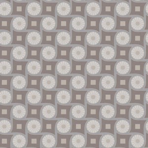 Architects Paper|Moderne graue Tapete mit Retro-Kreisen|Retro