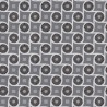 Architects Paper|Moderne graue Tapete mit Retro-Kreisen|Retro