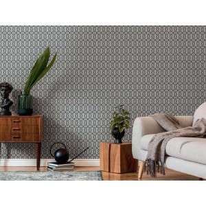 Papeldecor|High-end blue concrete-effect striped wallpaper|Wallpaper 2