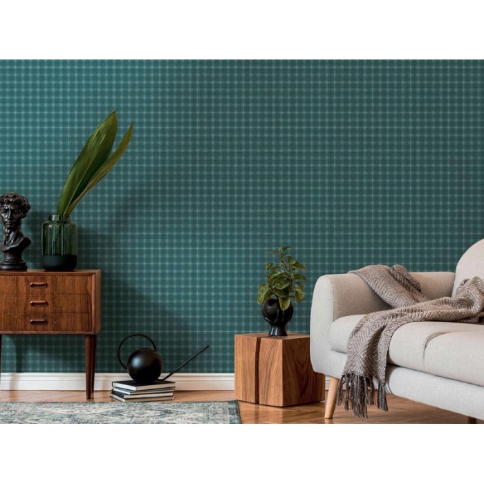 Architects Paper|English or Scottish check wallpaper in green|Checkered
