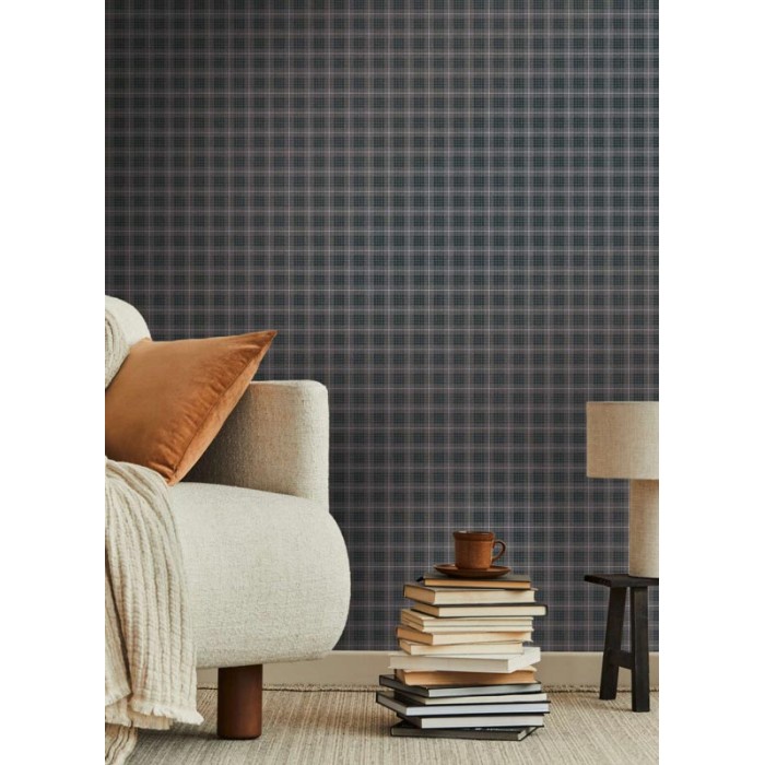 Architects Paper|Scottish tartan wallpaper in English style brown and black|Checkered