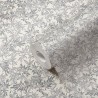As Creation|Tapete mit floralem Muster, weiße und graue Blätter|Tapeten