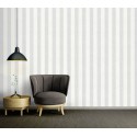 As Creation|Papier Peint rayures grises et blanches effet craie|Rayures