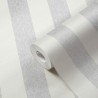 As Creation|Papier Peint rayures grises et blanches effet craie|Rayures