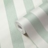 As Creation|Papier Peint rayures vertes et blanches effet craie|Rayures