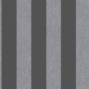 Casadeco|Gray textile-effect striped wallpaper|Stripes