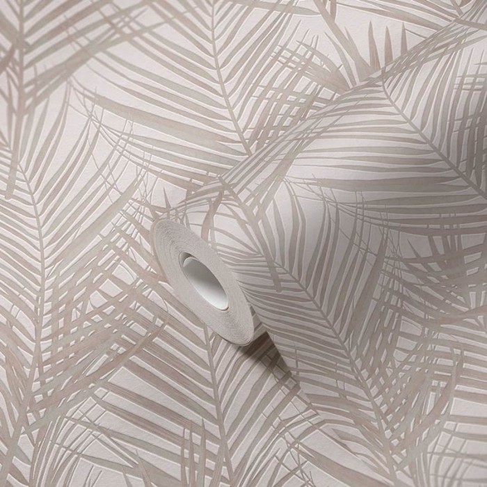 As Creation|Papier Peint imprimé feuilles de palmier beige|Papier Peint