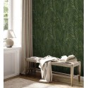 As Creation|Papel Pintado hojas de palmeras verde frondoso|Floral