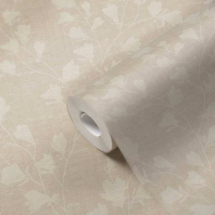 As Creation|Wallpaper beige with natural leaves|Wallpaper