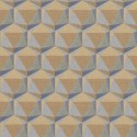As Creation|3D effect geometric Wallpaper in blue and orange|Wallpaper