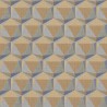 As Creation|3D effect geometric Wallpaper in blue and orange|Wallpaper
