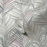 As Creation|Wallpaper green palm leaves, gray and pink tones|Wallpaper