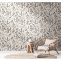 As Creation|Papier Peint fleurs et oiseaux tropicaux blanc|Papier Peint