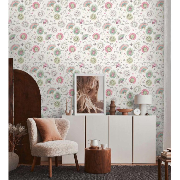 As Creation|Tapete Vintage-Blumen mit Retro-Touch|Tapeten