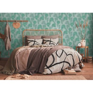 Papeldecor|Papier peint grandes fleurs aquarelle rose et gris|Papier Peint 2
