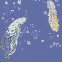 As Creation|Papier Peint paons et fleurs effet brillant bleu|Papier Peint
