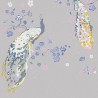 As Creation|Tapete Aquarell graue Pfauen|Tapeten