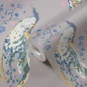 As Creation|Tapete Aquarell graue Pfauen|Tapeten