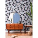 Papel Pintado flores grandes efecto brillo negro - As Creation House Of Turnowsky 389081