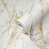 As Creation|Wallpaper white marble with golden veins|Marble Imitation