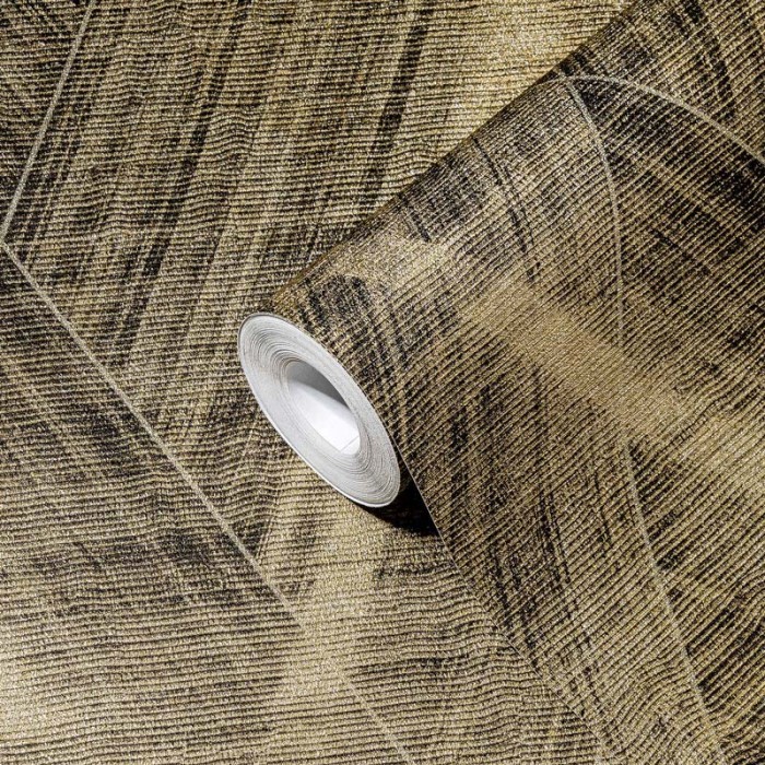 Papel Pintado rombos estilo étnico negro y dorado - As Creation Bos 388245