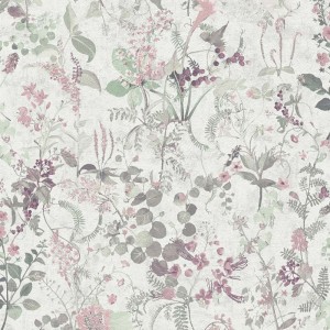 Casadeco|Papier peint style zen feuilles de bambou blanc et gris|Papier Peint
