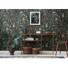 As Creation|Black floral Wallpaper with flowers in gray and green|Wallpaper