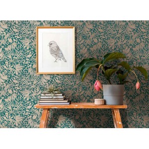 Papeldecor|Wallpaper large flowers watercolour pink and grey|Wallpaper 2