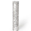 As Creation|Papier Peint floral feuilles gris argent métallisé|Papier Peint
