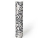 As Creation|Silver floral wallpaper with textured leaf effect|Wallpaper