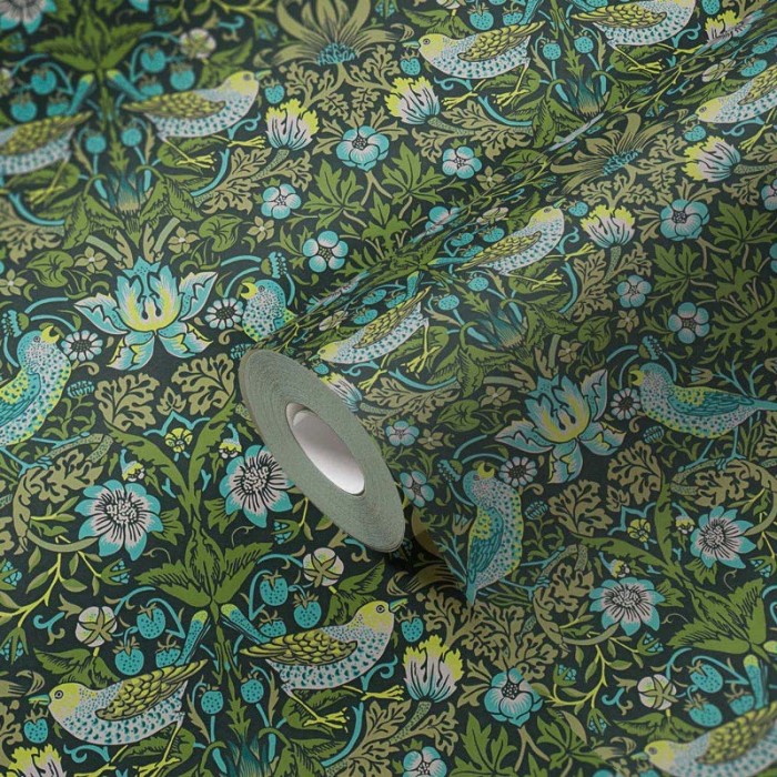 Papeldecor|Wallpaper floral ornamental birds|Wallpaper