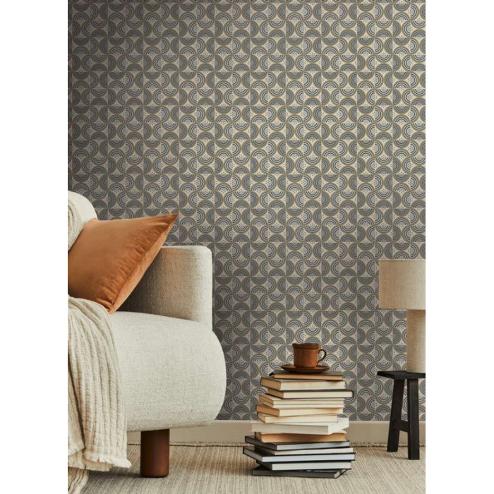Papeldecor|Tapete Quadrate und Halbkreise|Tapeten